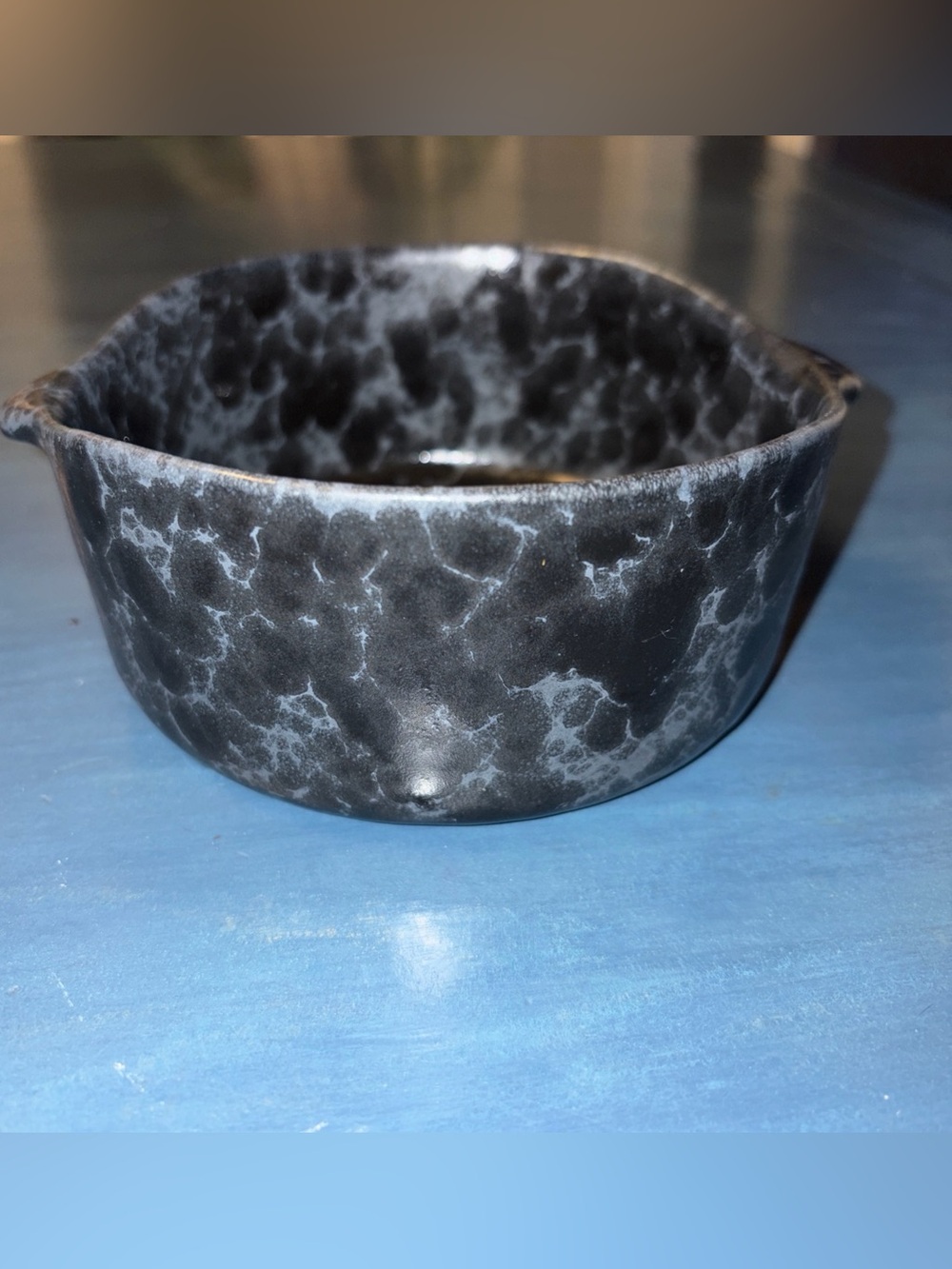 Vintage Bennington Pottery soup bowl croc David Gil Black Slate